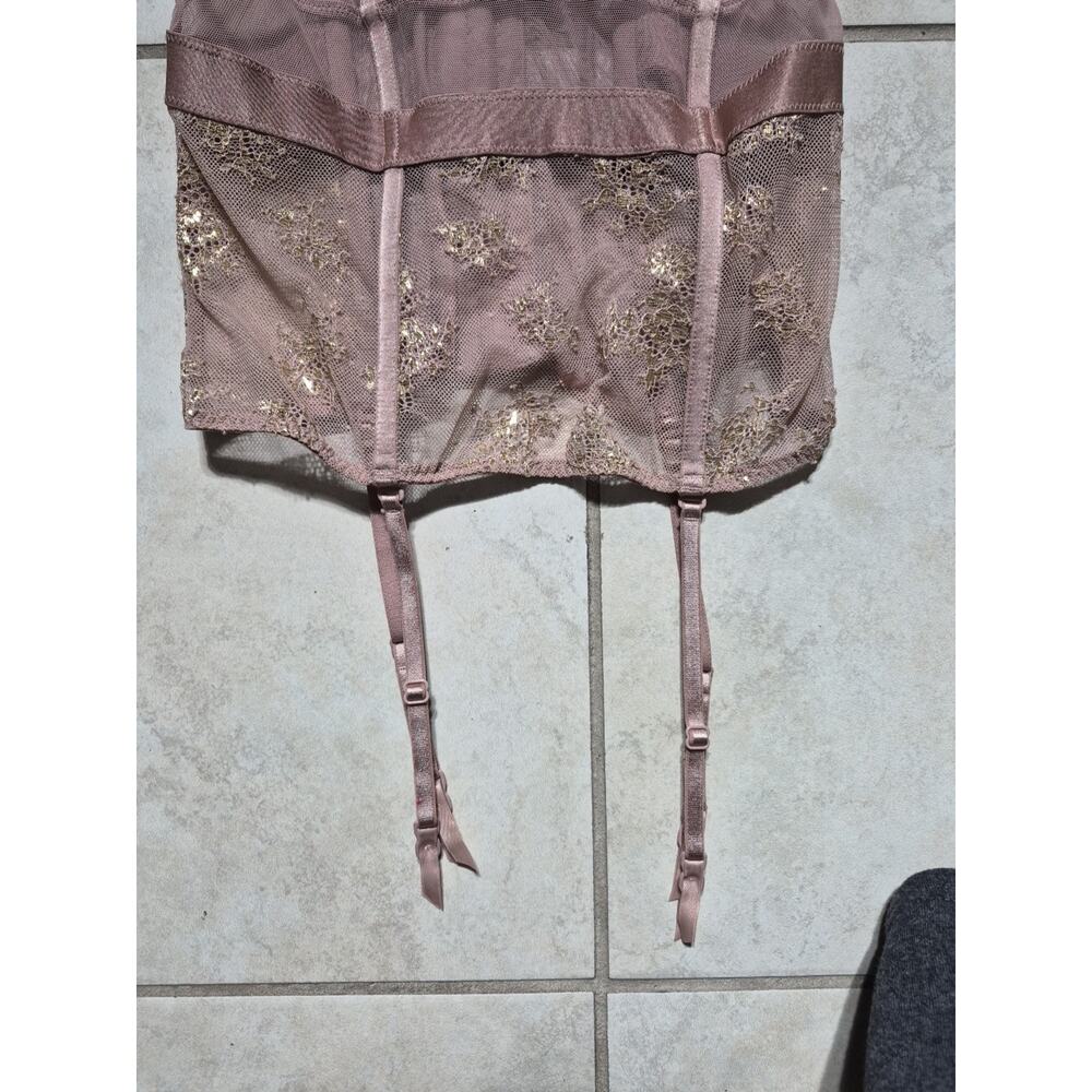 victorias secret very sexy pink nude lace bra corset lingerie 34C - Picture 3 of 13